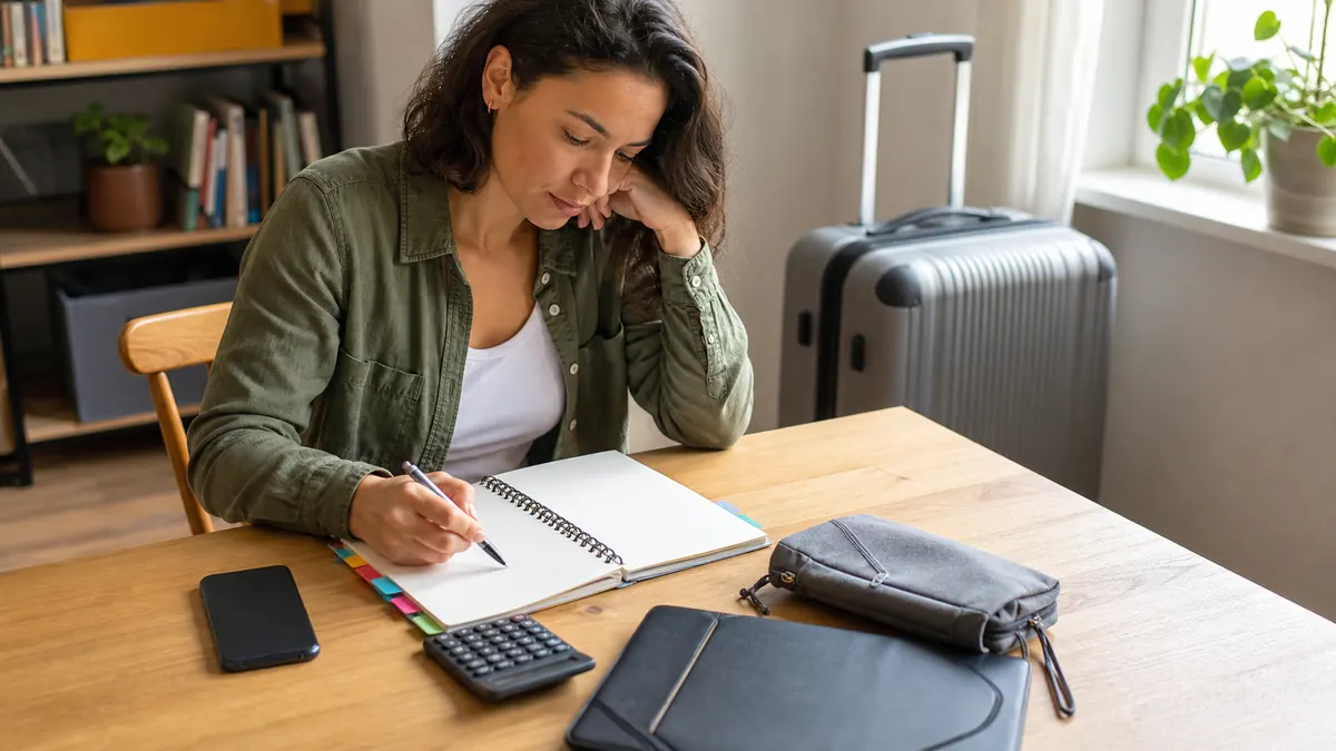 Traveler organizing a practical China trip budget before departure