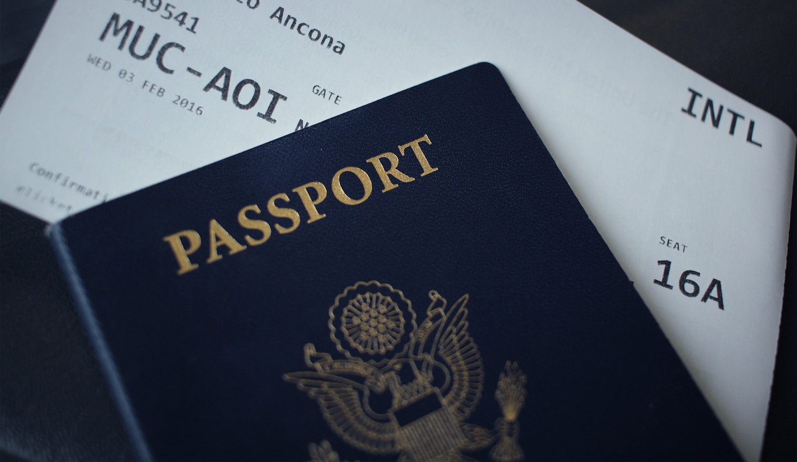 Passport and boarding pass for checking China visa needs